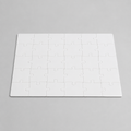 Balta 27 x 19,5 cm puzle ar 35 gabaliem sublimācijas apdrukai uz pelēka studijas fona