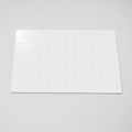 Balta 30 x 20 cm puzle ar 120 gabaliem sublimācijas apdrukai uz pelēka studijas fona